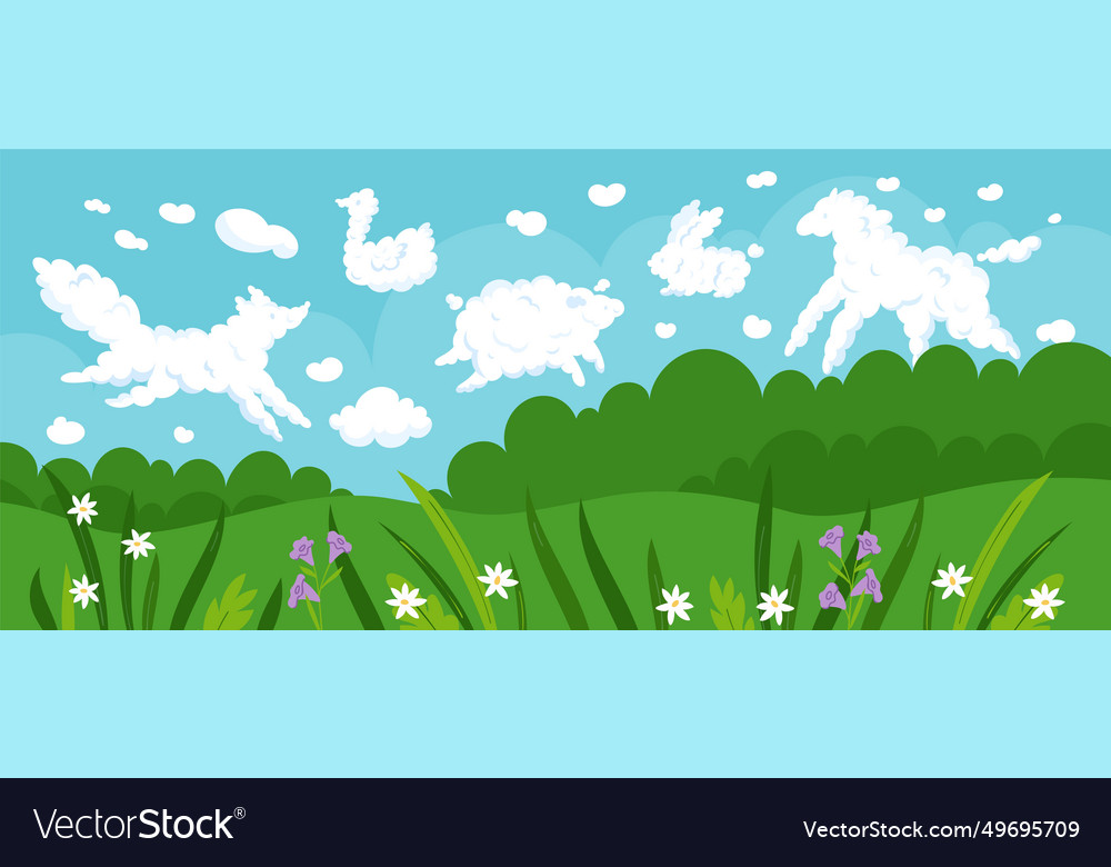 Landschaft mit zoomorphen Wolken bizarr bewölkt Vector Image Landschaft mit zoomorphen Wolken bizarr bewölkt