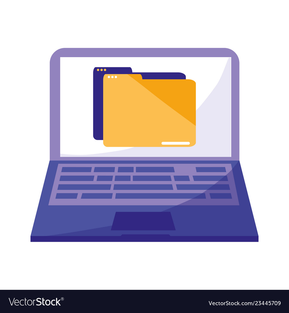 Laptop computer with folder