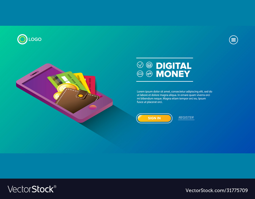 Mock-up design website or landing page vector image Mock-up design website or landing page