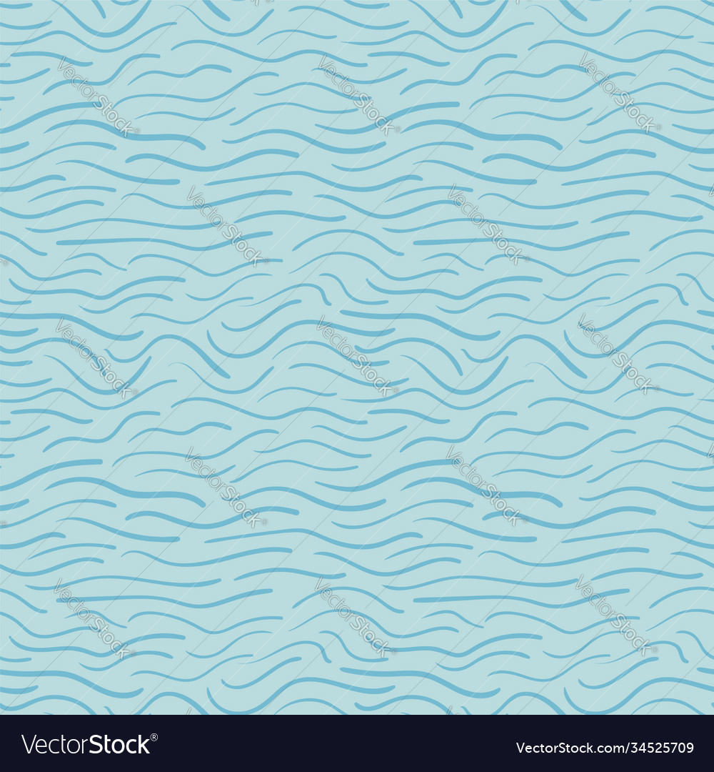 Ocean Wave Pattern - Blue & Teal