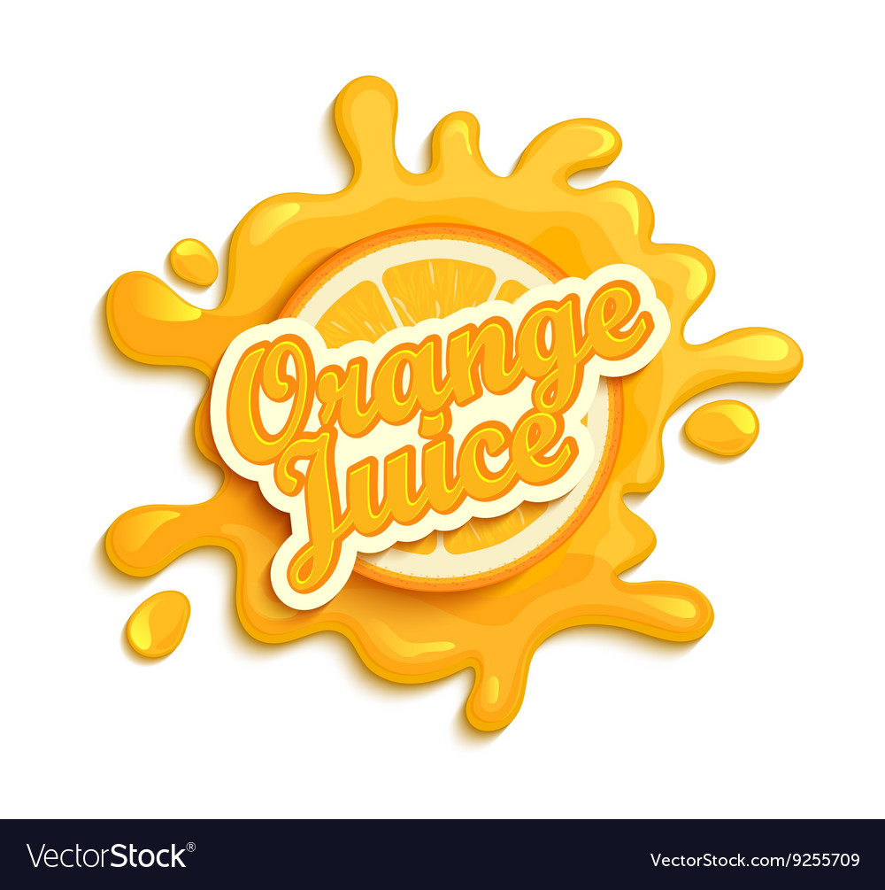 orange juice label splash