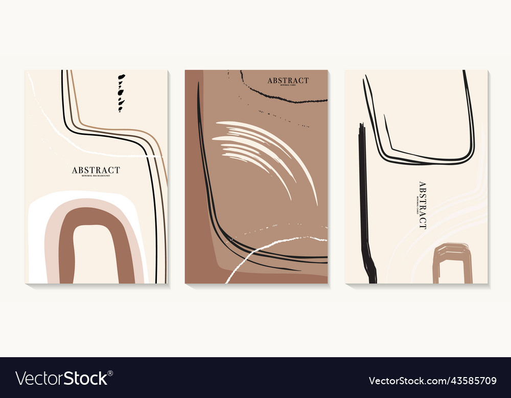 Paste minimal card design poster template line vector image Paste minimal card design poster template line