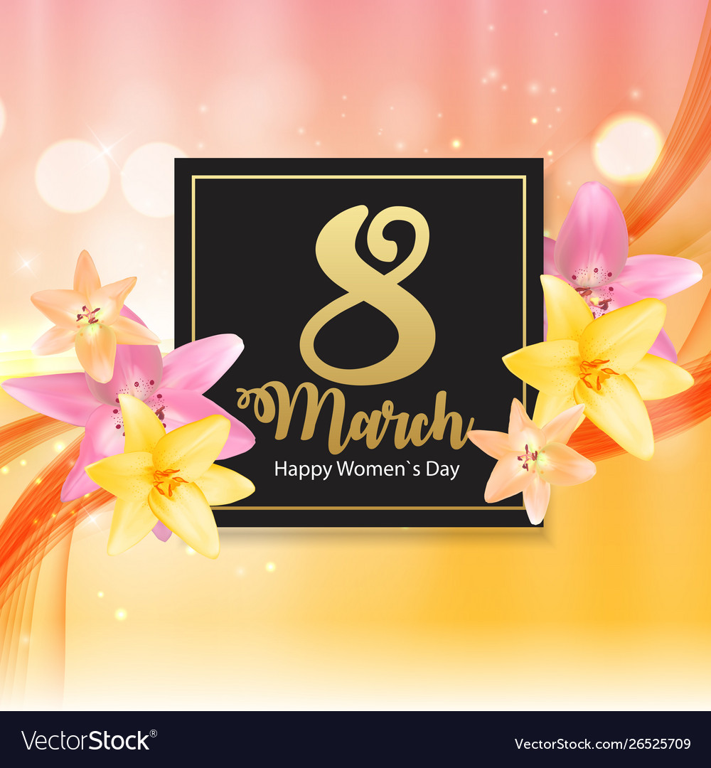 Poster international happy womens day 8 march