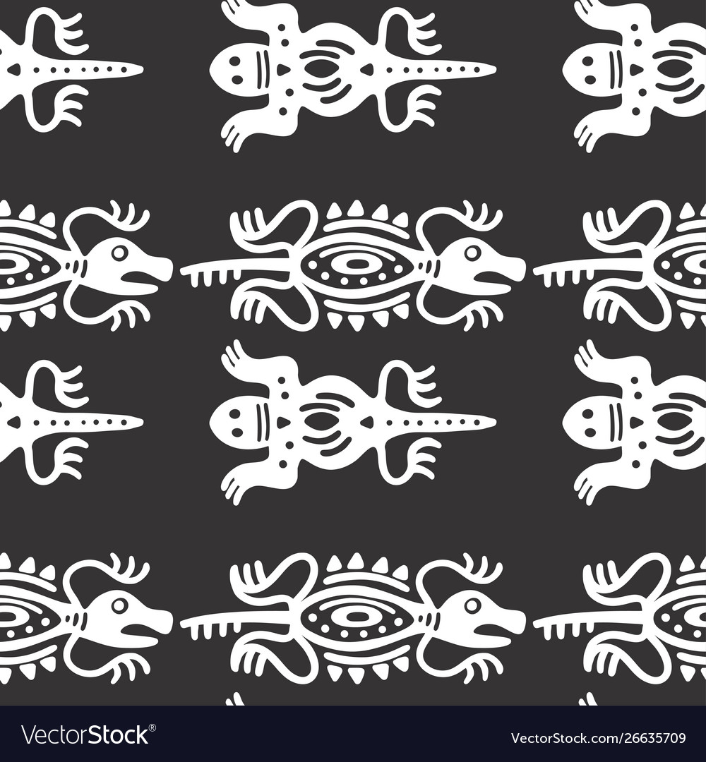 Seamless aztec pattern vector image Seamless aztec pattern