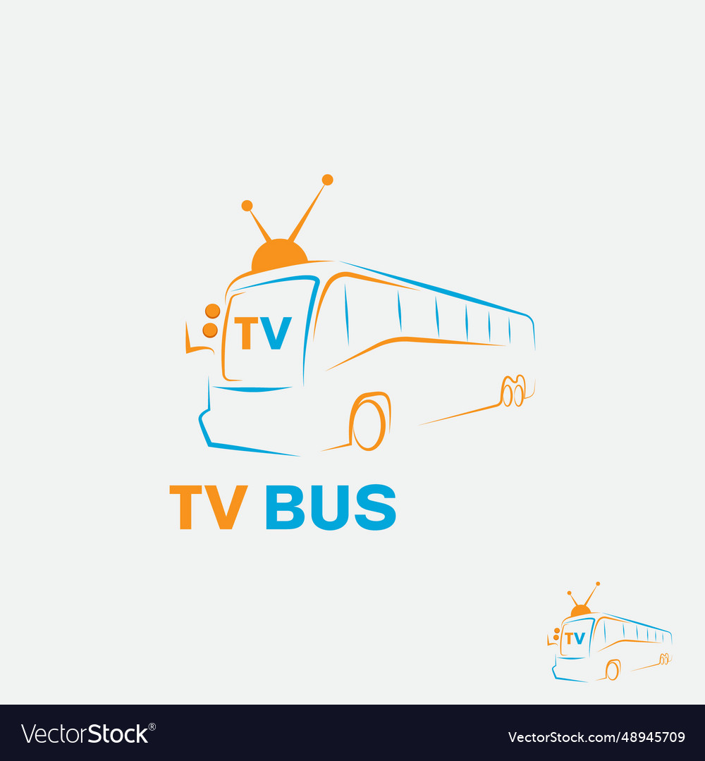 Tv Bus Logo Design Vorlage