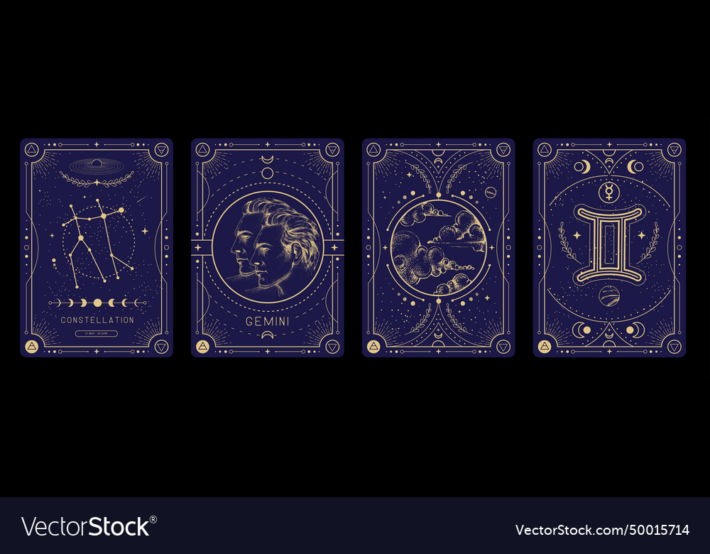 Astrology gemini zodiac sign characteric Vector Image