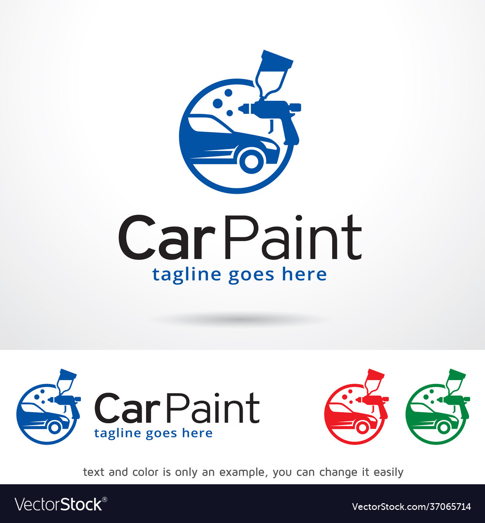 Car paint logo template Royalty Free Vector Image