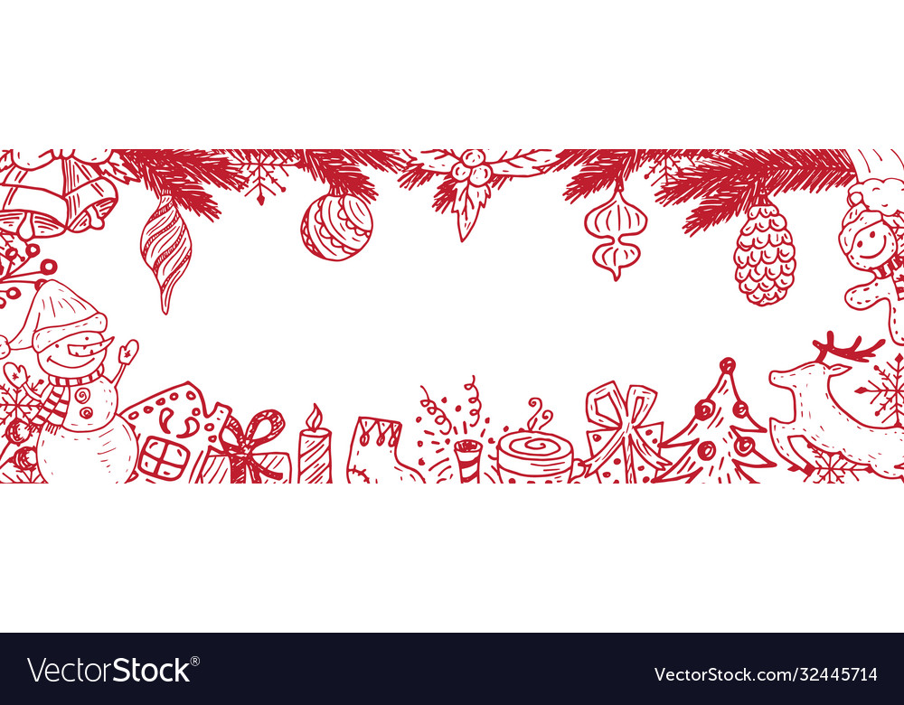 Cartoon banner for holiday theme on winter