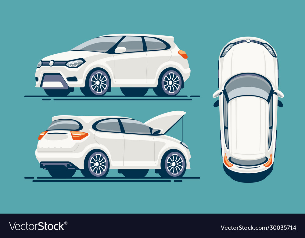 Flat suv template Royalty Free Vector Image - VectorStock