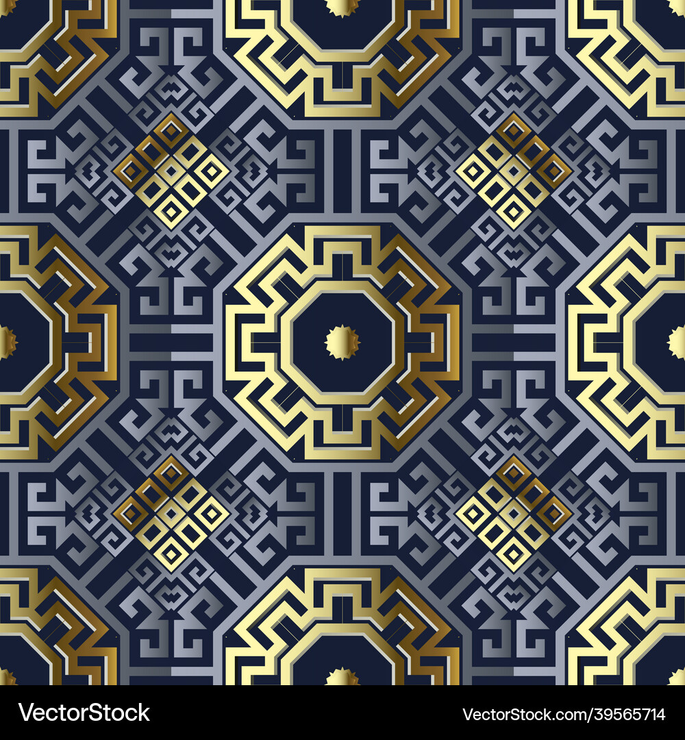 Geometric greek seamless pattern abstract tribal Vector Image