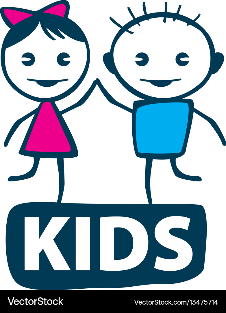 Logo kids Royalty Free Vector Image - VectorStock