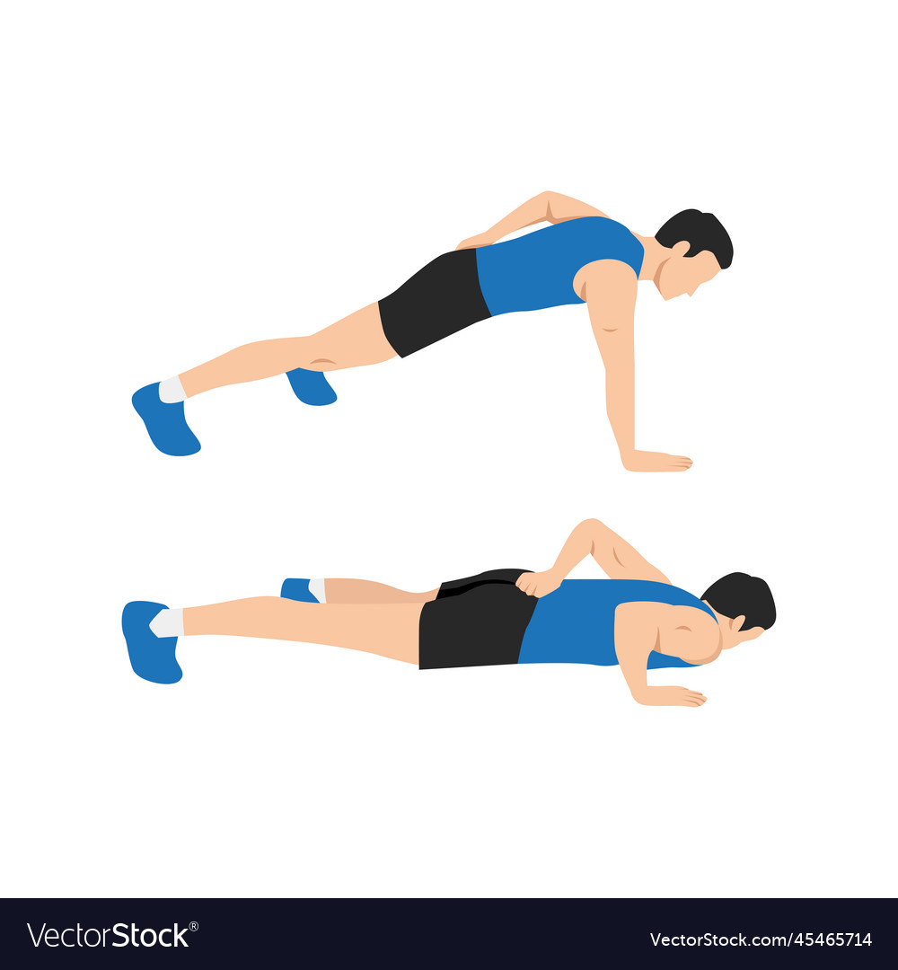 Man Performing Single Arm Push-Up