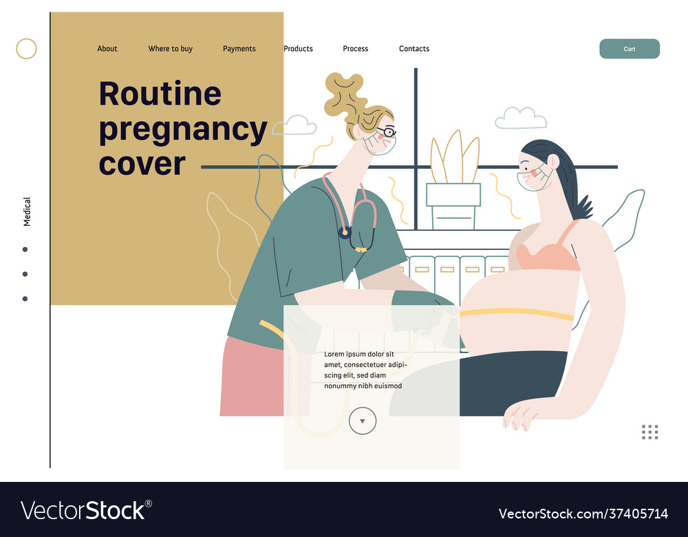 Medical insurance template - routine pregnancy Vector Image