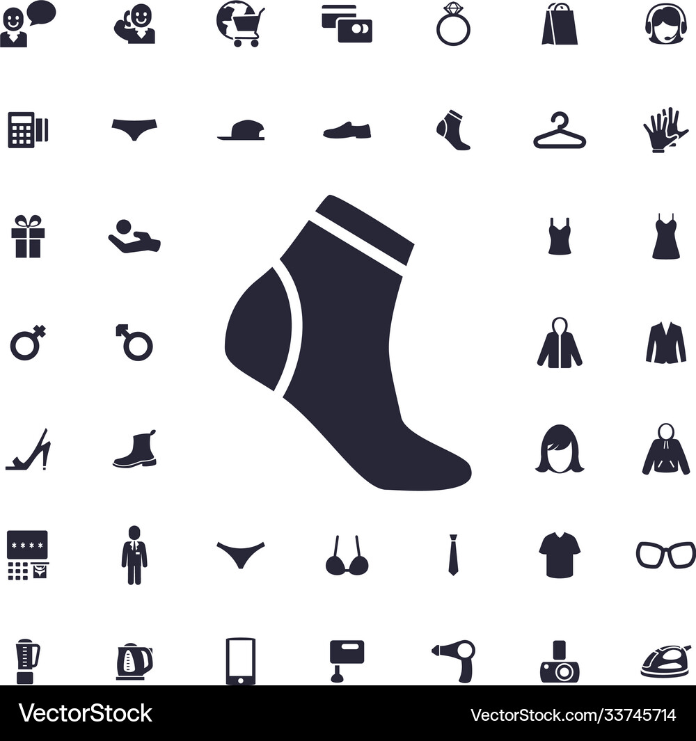Sock icon Royalty Free Vector Image - VectorStock