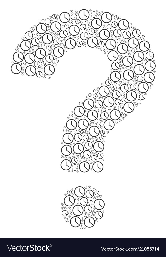 Unknown composition of clock icons vector image Unknown composition of clock icons