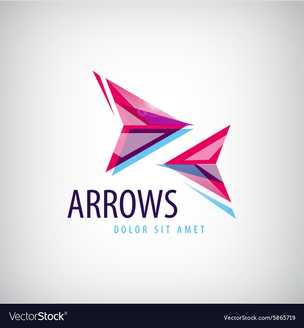 Abstract arrows icon logo Royalty Free Vector Image