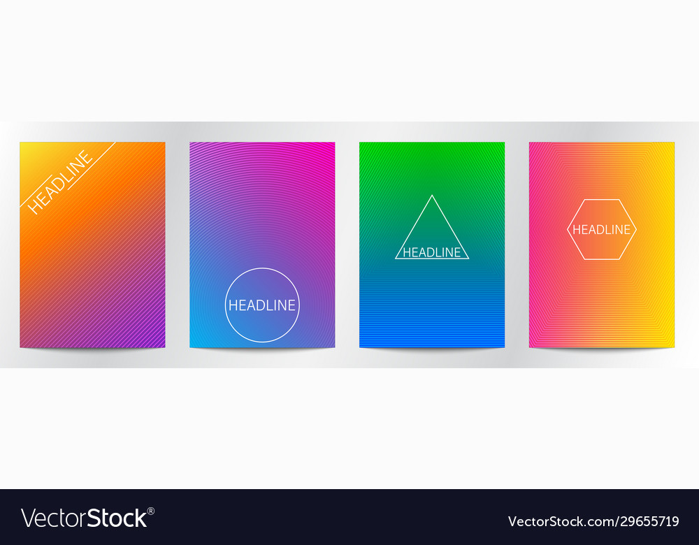 Abstract line gradient color for book cover