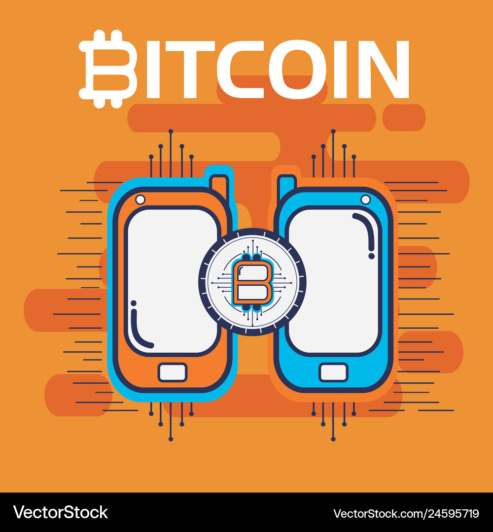 Bitcoin cryptocurrency concept Royalty Free Vector Image