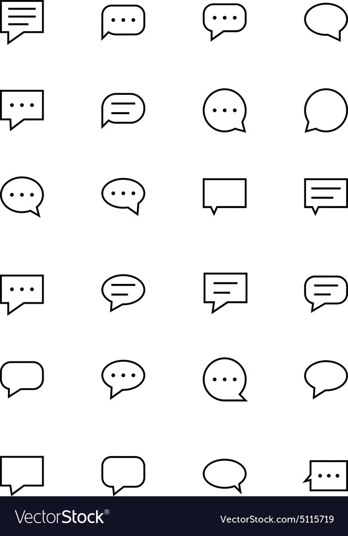 Chat Bubbles Line Icons