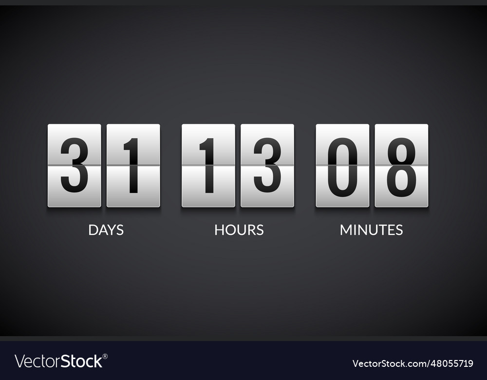 Clock counter countdown flip scoreboard timer