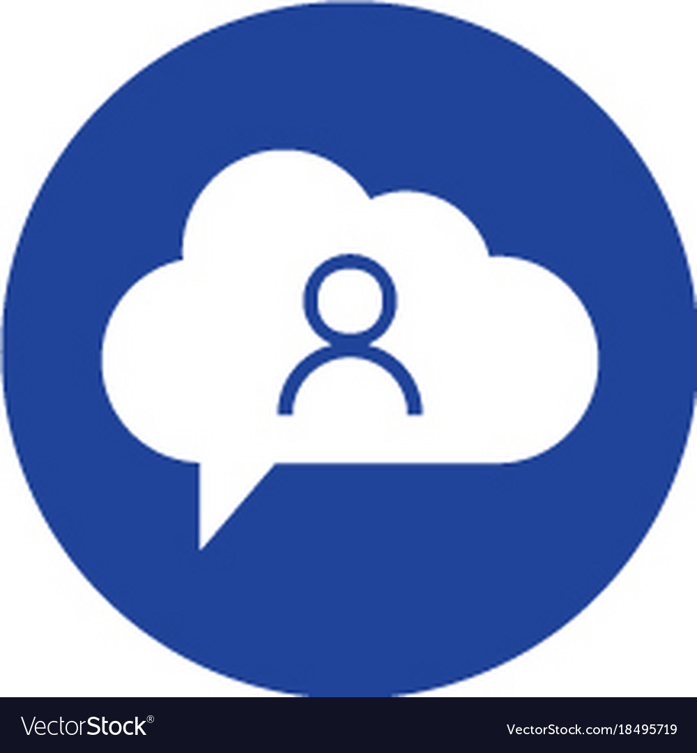 Cloud user icon computing concept