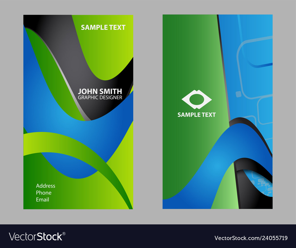 Collection business card set Royalty Free Vector Image