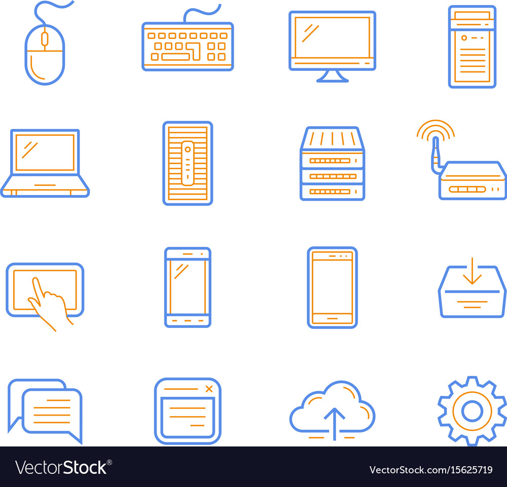 Computer and mobile devices Royalty Free Vector Image