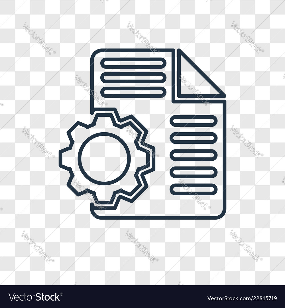Contract concept linear icon isolated vector image Contract concept linear icon isolated