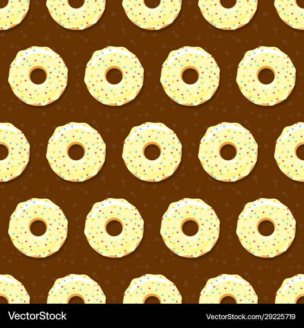Donuts seamless pattern background Royalty Free Vector Image