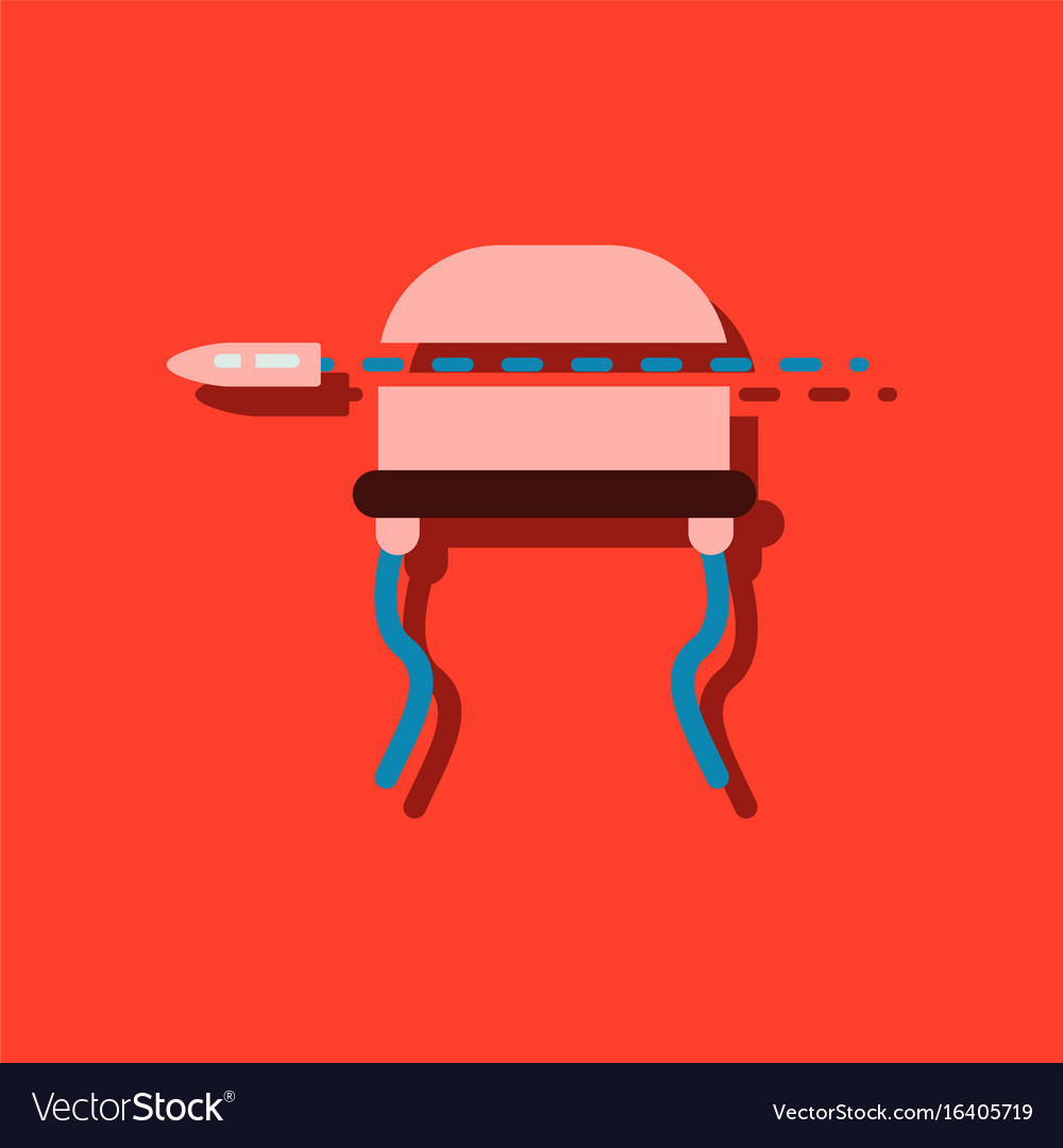 Flat icon design collection bullet pierced