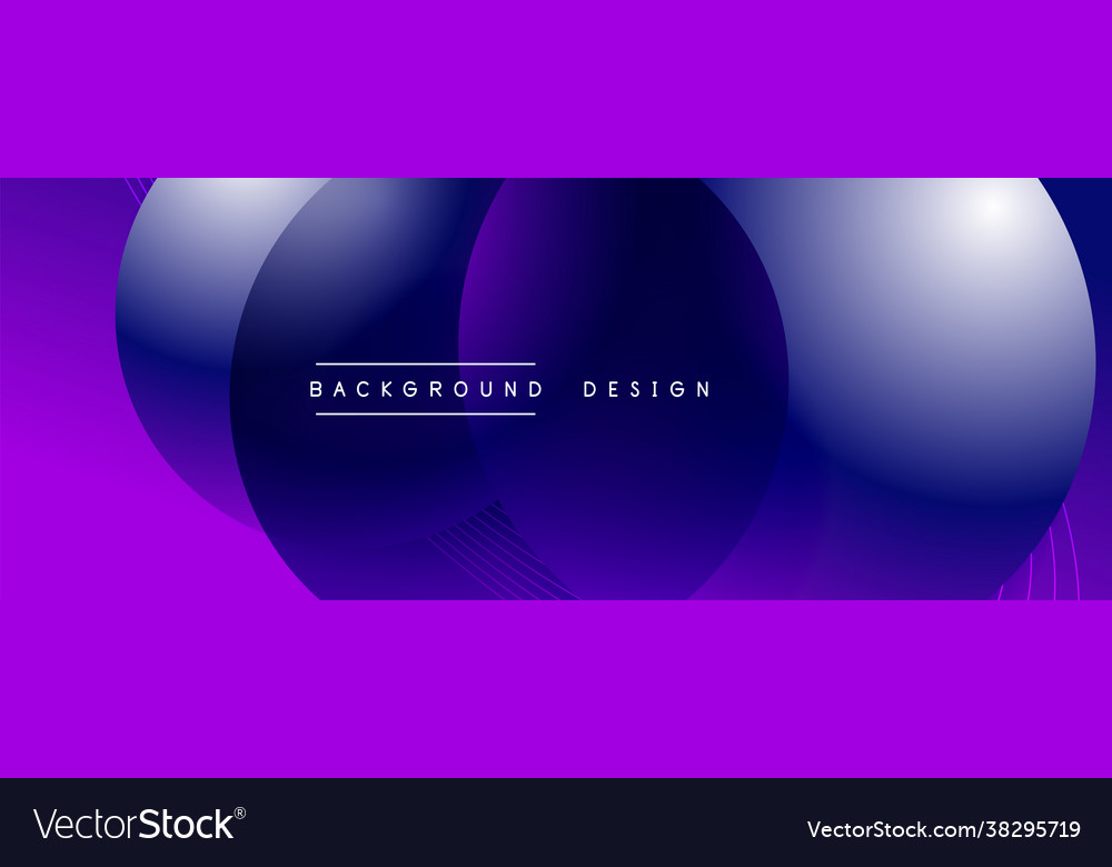 Gradient circles with shadows techno vector image Gradient circles with shadows techno