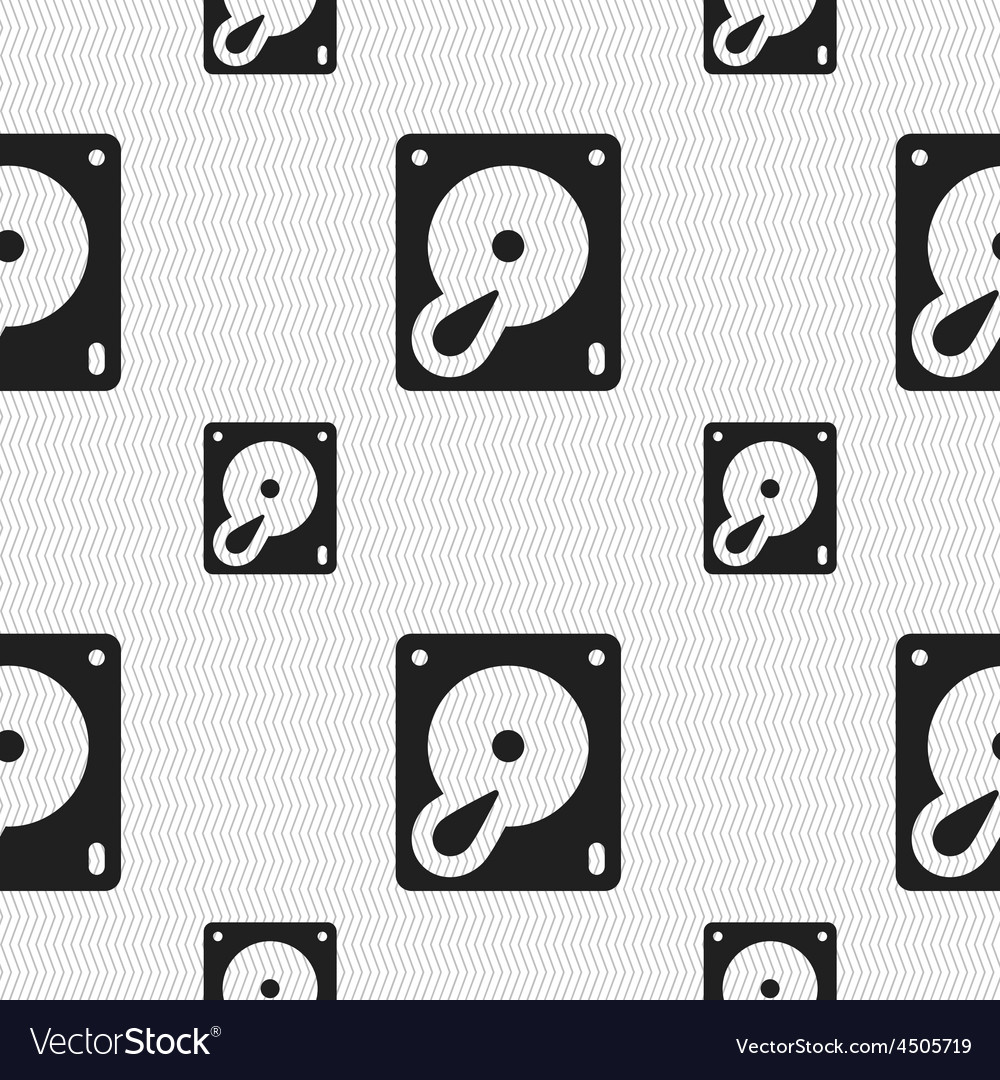 Hard disk and database icon sign seamless pattern