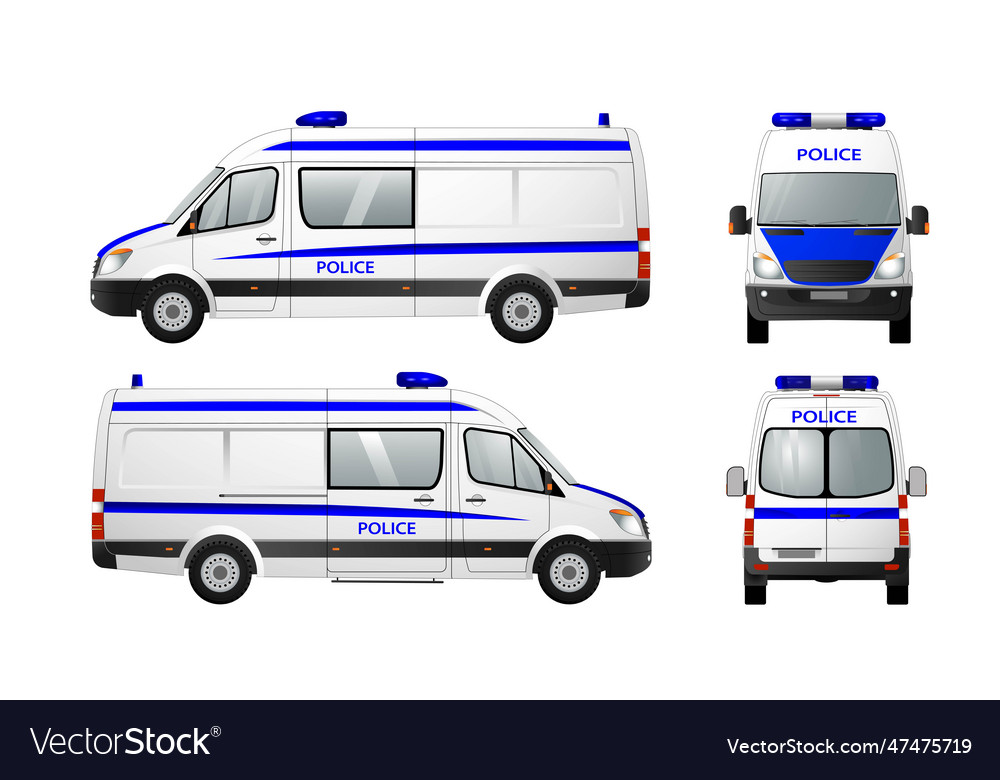 Image of a police minibus car branding