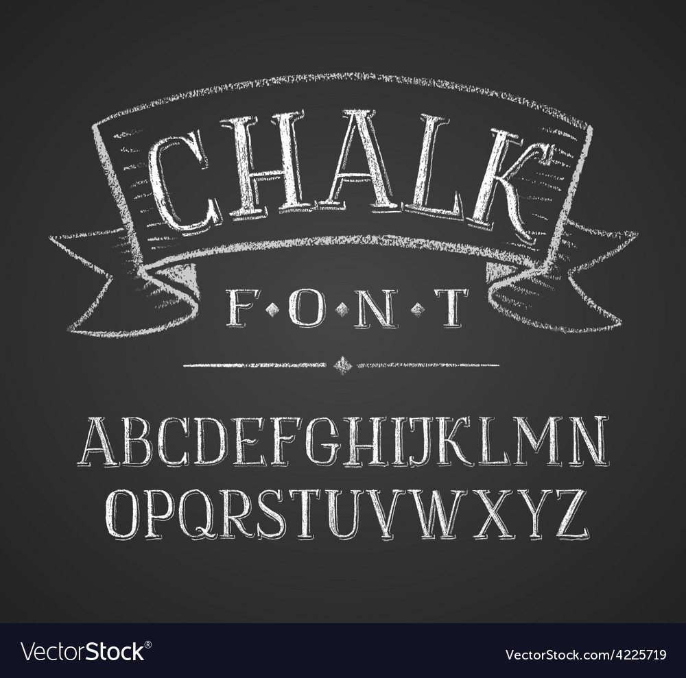 Linear Chalkboard Alphabet & Numbers