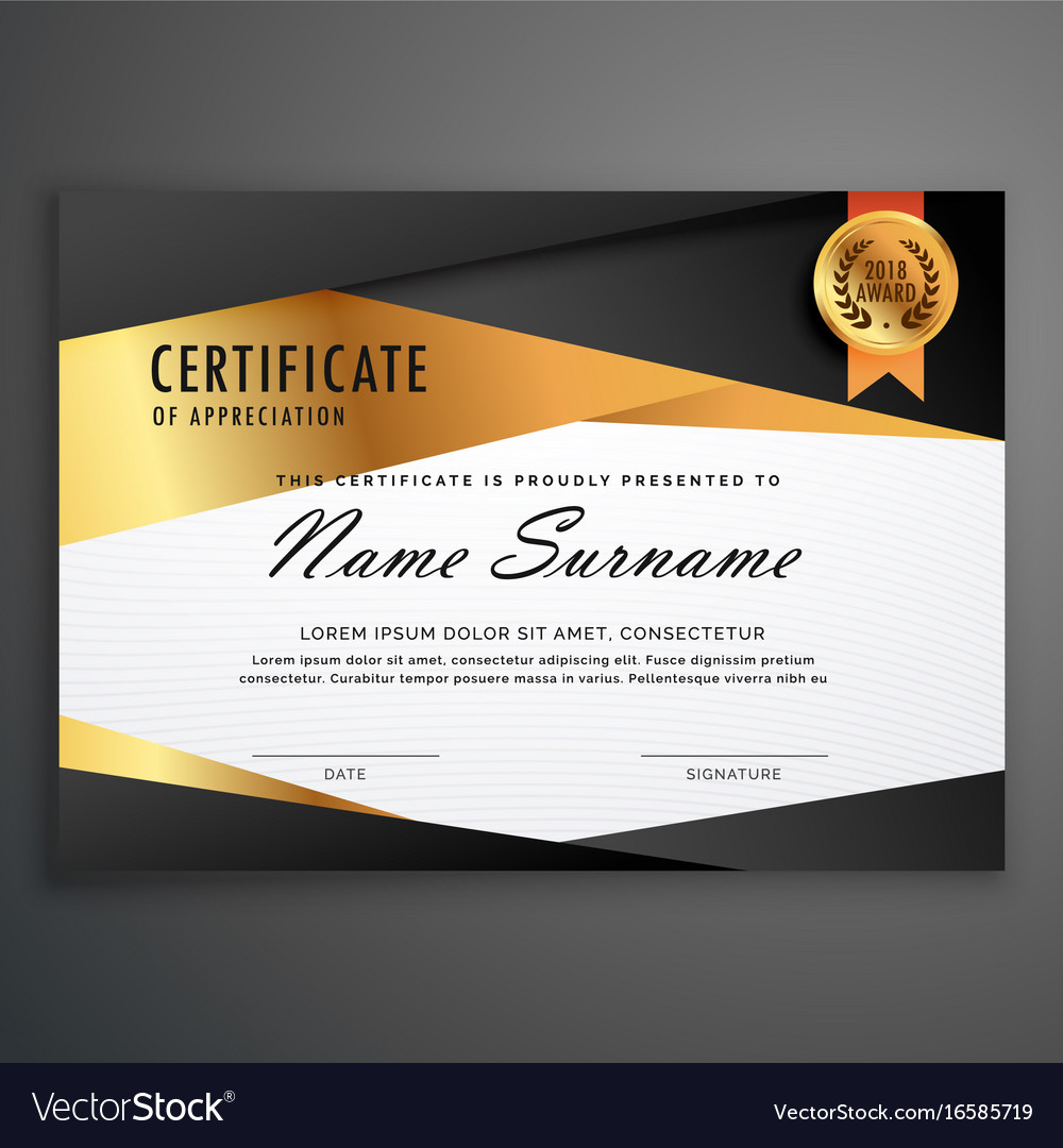 Luxury certificate design template made Royalty Free Vector