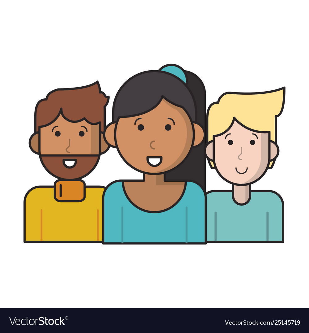 People avatar cartoon character Royalty Free Vector Image