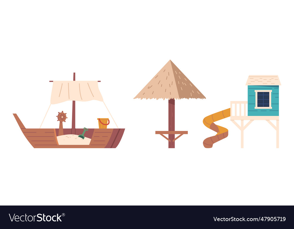Playground shells durable structures that provide vector image Playground shells durable structures that provide