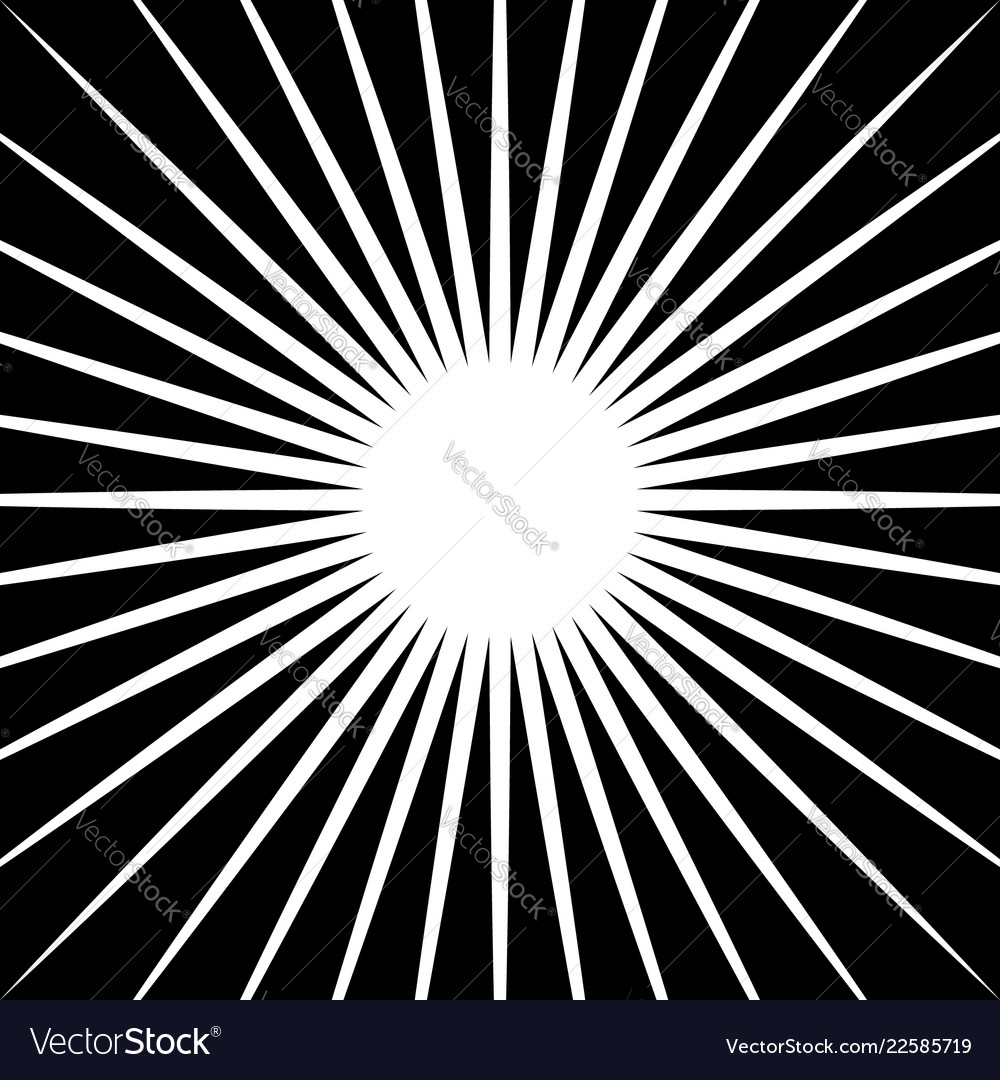 Radiating lines starburst pattern radial rays