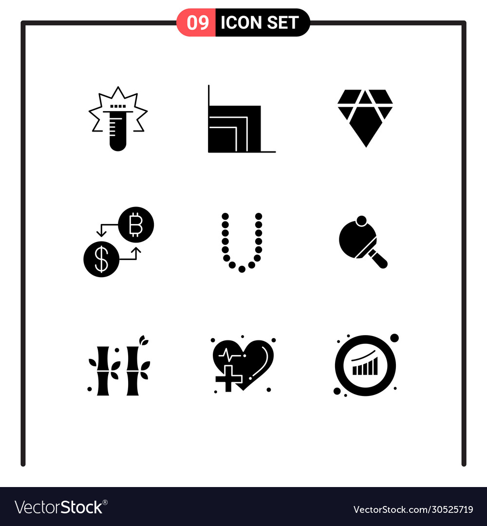 Set 9 modern ui icons symbols signs for beauty