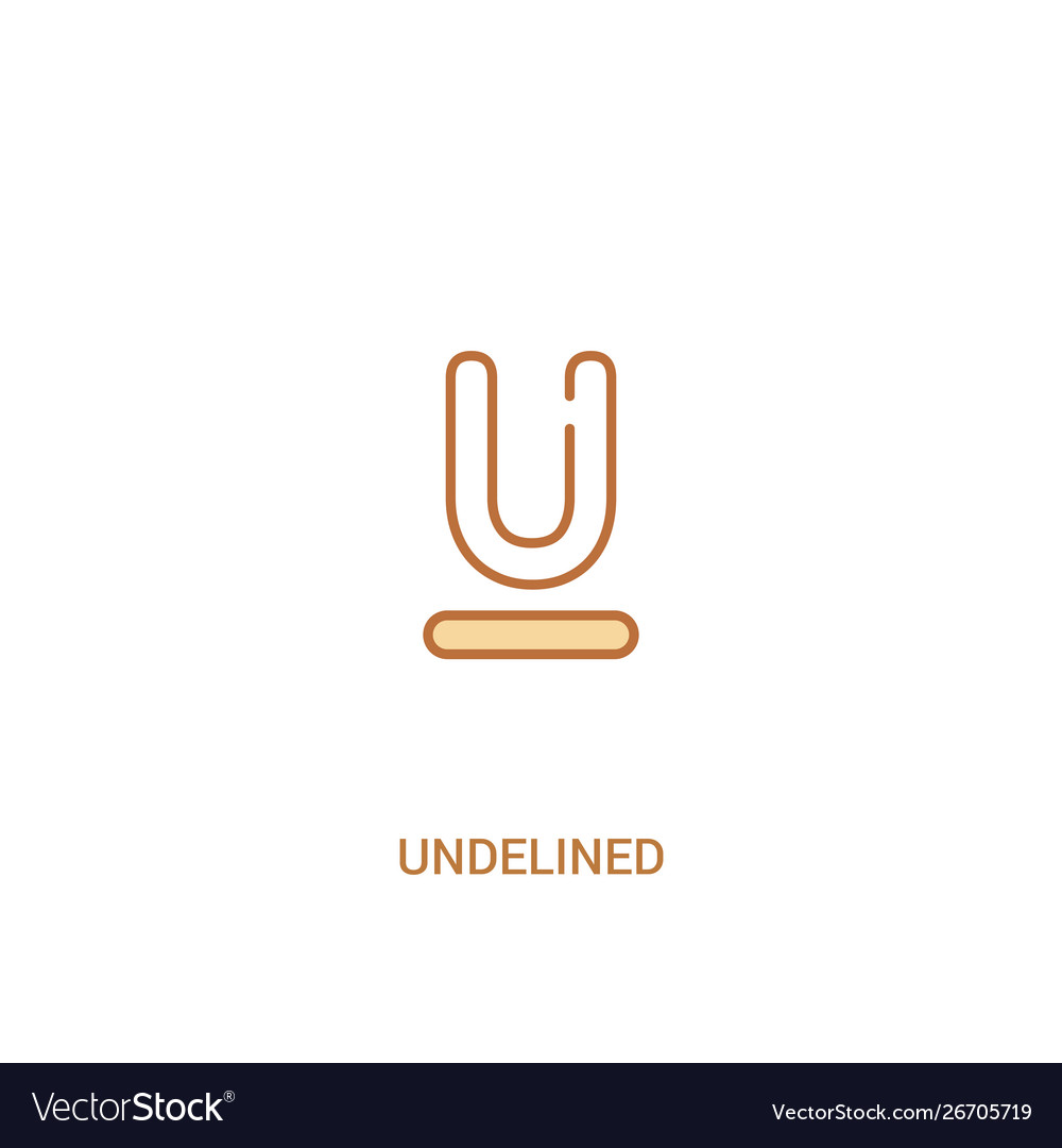 Undelined concept 2 colored icon simple line