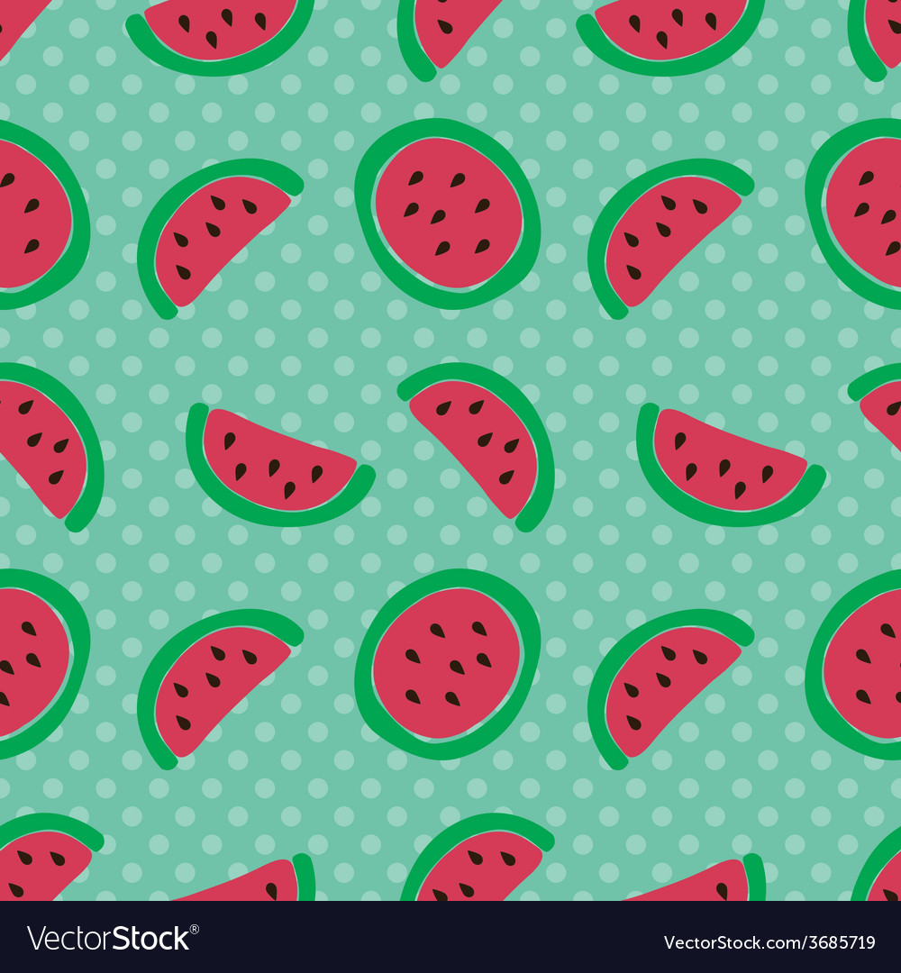 Watermelon slice seamless pattern