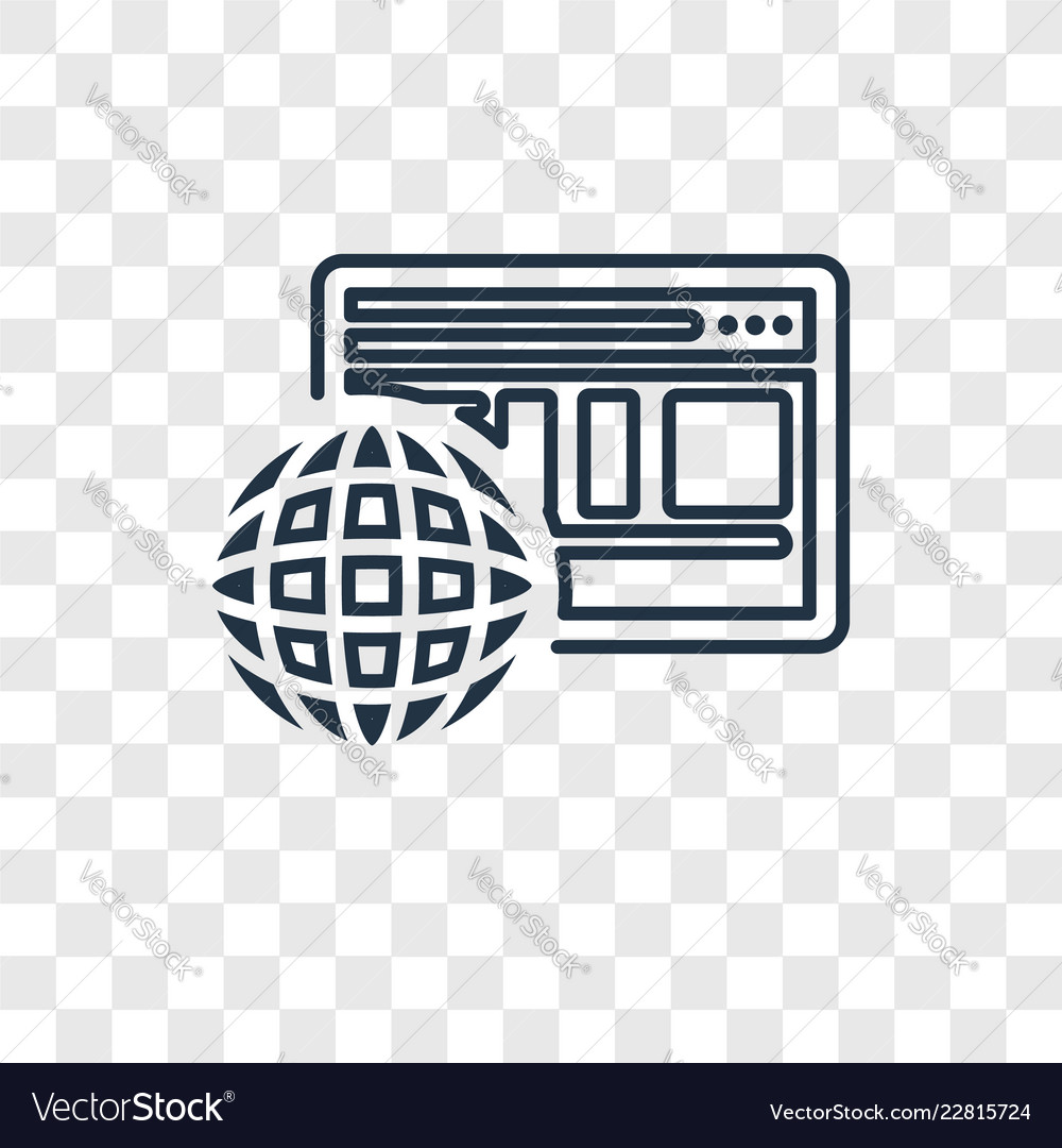 Browser concept linear icon isolated vector image Browser concept linear icon isolated