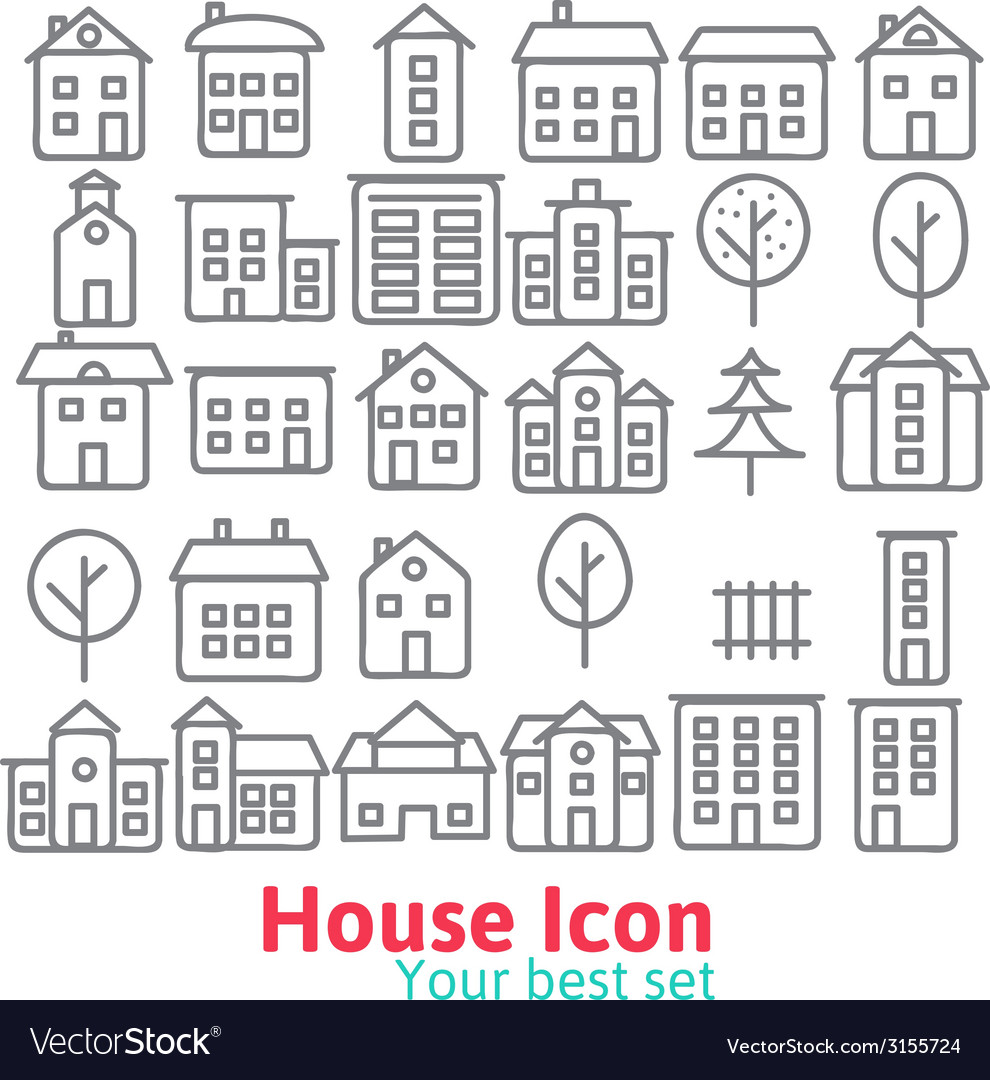 Building Icon Set - Modern Architecture