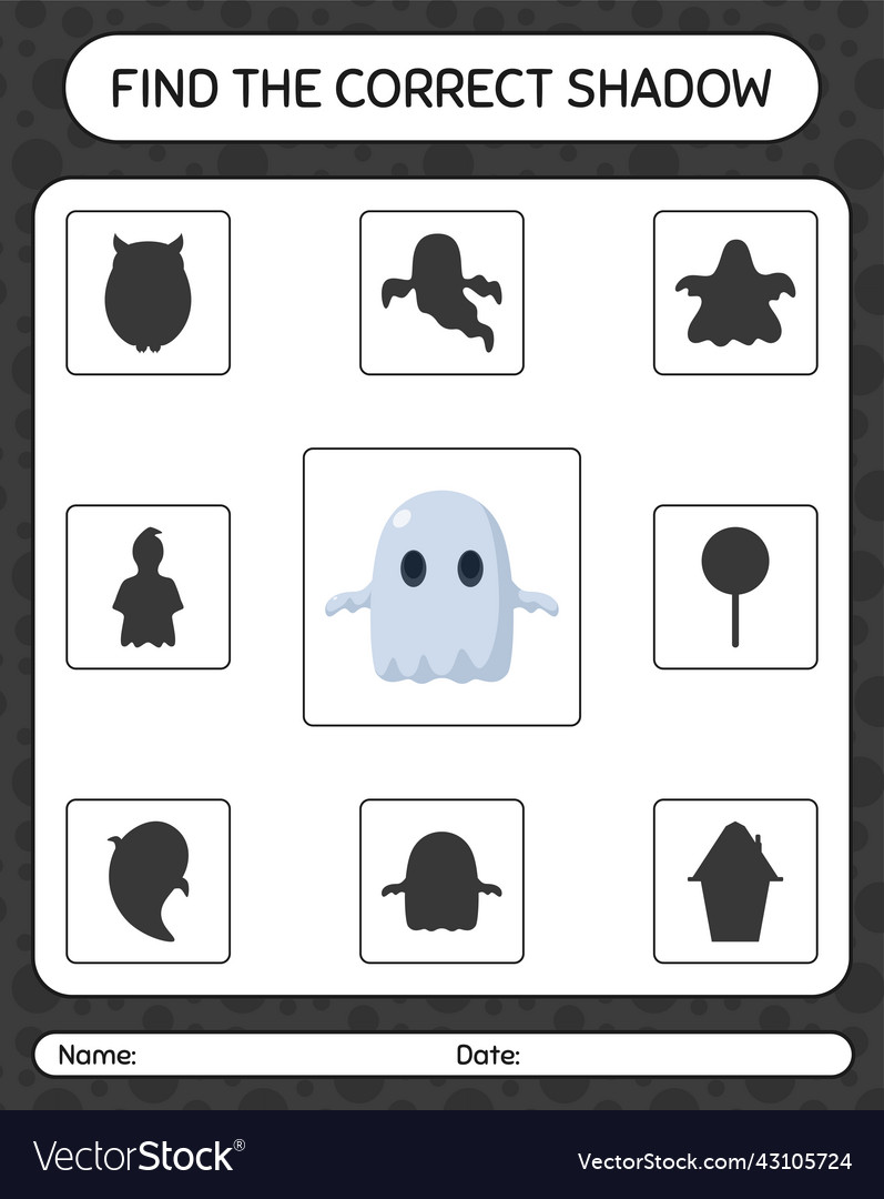 Find the correct shadows game with ghost