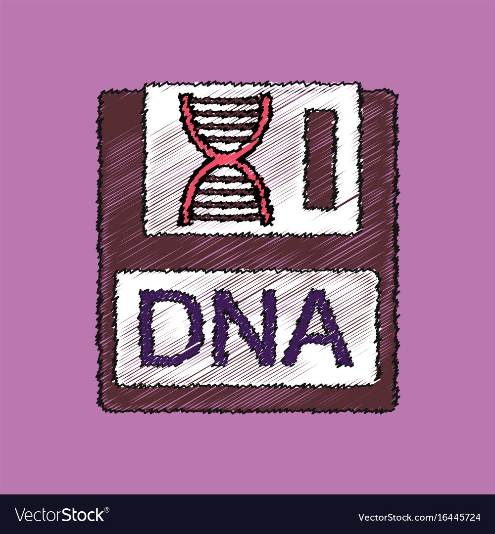 Flat shading style icon dna disk