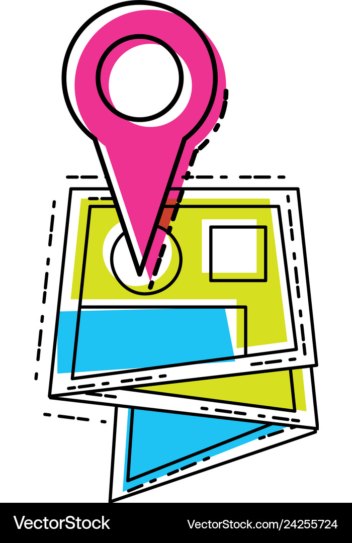 Map with pin pointer location Royalty Free Vector Image
