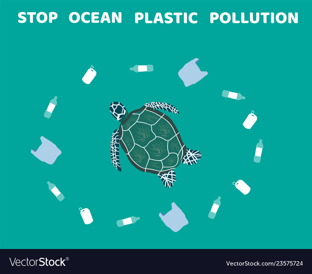 Ocean pollution Royalty Free Vector Image - VectorStock