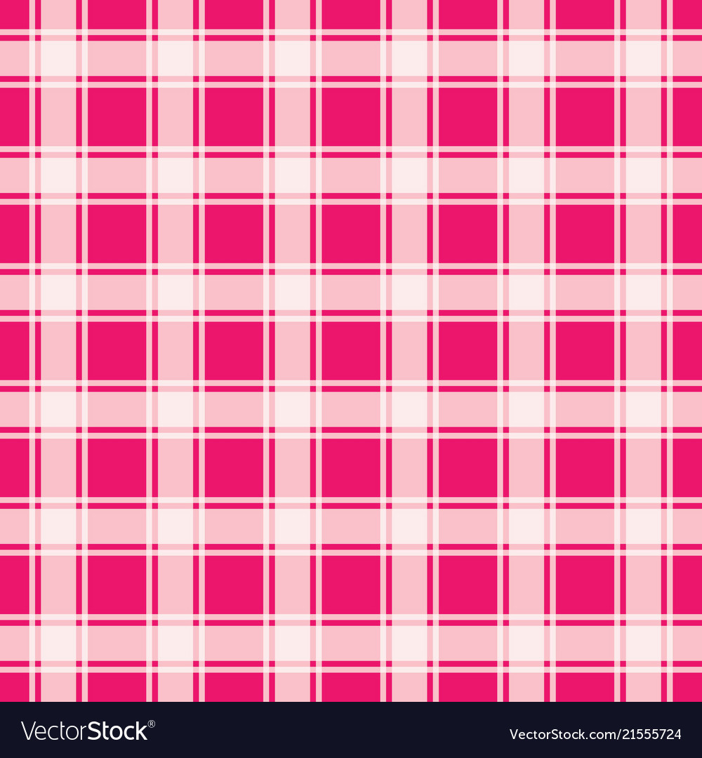 Pink gingham seamless pattern Royalty Free Vector Image