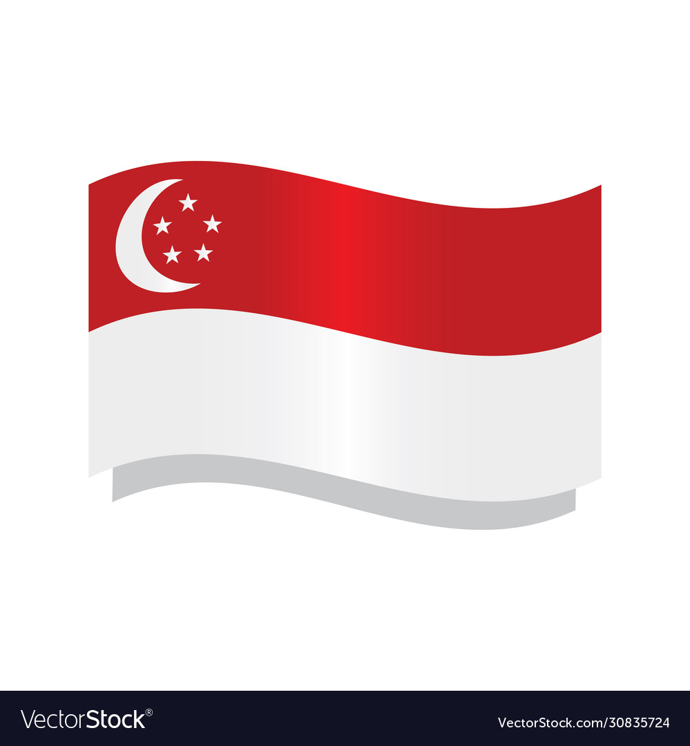 Waving flag singapore