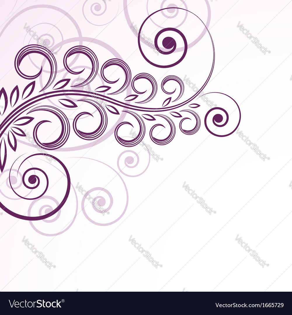 Abstract floral curls Royalty Free Vector Image